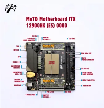 10729 12-й комплект QXZH для управления ITX, интеграции внутренних процессов центрального процессора 12900HK (ES) 14C20T