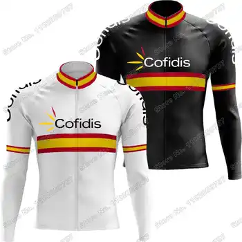 2024 Сборная Испании Cofidis Велоспорт Джерси С длинным рукавом Зимняя Велосипедная одежда Мужчины Дорожный Велосипед Рубашка Костюм Велосипедная куртка MTB