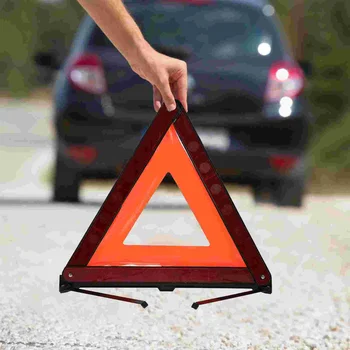 3 Шт Предупреждающий знак безопасности дорожного движения Символ треугольника опасности на обочине Предупреждающий знак Аварийное предупреждение Комплект треугольника безопасности дорожного движения