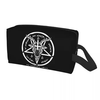 Дорожная сумка для туалетных принадлежностей 666 Baphomet Kawaii Sigil Of Satan Knights Templar Косметический Органайзер для макияжа Чехол для хранения косметики Dopp Kit Case