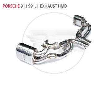 Коллектор Выпускной системы HMD Downpipe Подходит для PORSCHE 911 991 992 997 996 Автозапчасти для Модификации автомобиля Клапан Автомобильные Аксессуары