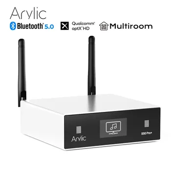 Предусилитель Arylic S50 Pro + WiFi и aptX HD с ESS Sabre Dac AKM ADC Многокомнатным Airplay Tidal Интернет-радио DLNA QPLAY UPNP