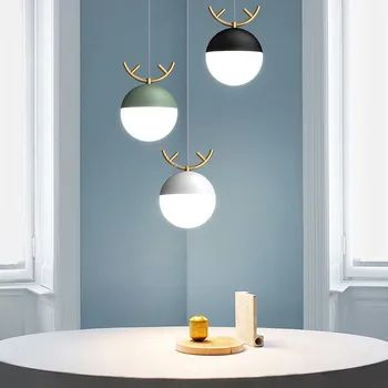 Современные светодиодные подвесные светильники для столовой, креативный дизайн, Стеклянная подвесная лампа, Подвесное освещение для гостиной, Кухонные принадлежности