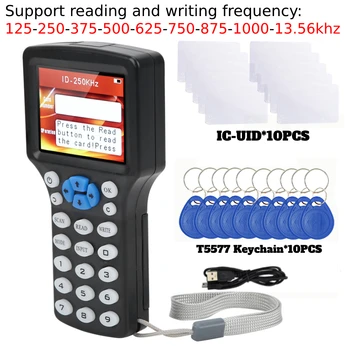 Устройство чтения карт RFID/ NFC Копировальный аппарат Дубликатор Устройство чтения смарт-карт NFC для записи универсальных интеллектуальных карт Зашифрованный программатор uid брелок для ключей
